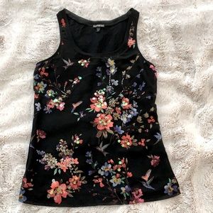 Express embellished floral sleeveless tank